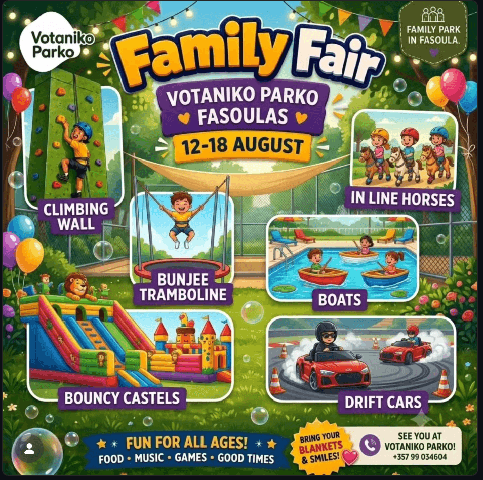 Family Fair at Votaniko Parko, Fasoula
