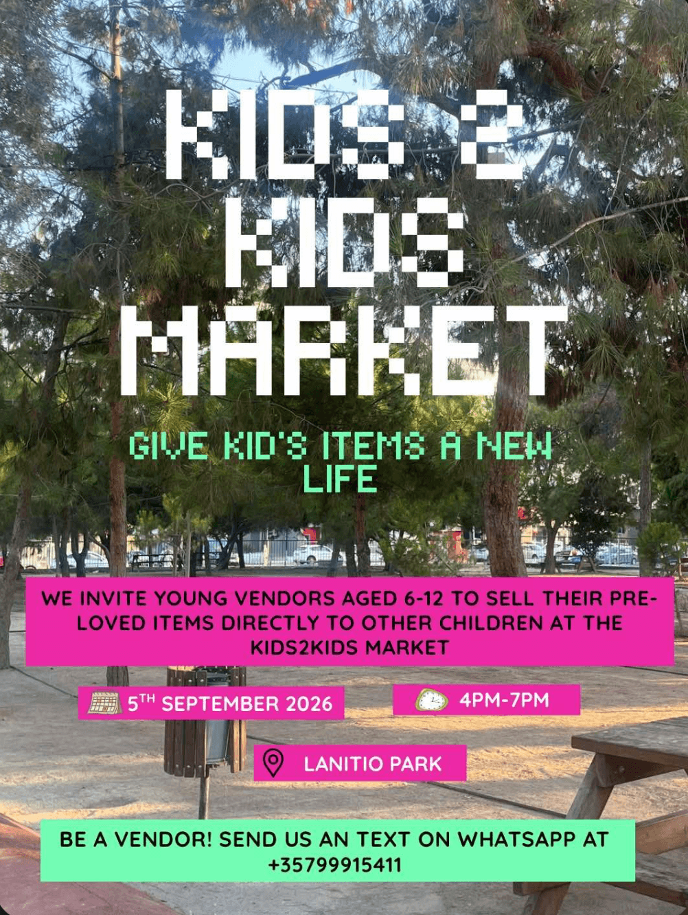 Kids 2 Kids Market — Lanitio Park, Limassol